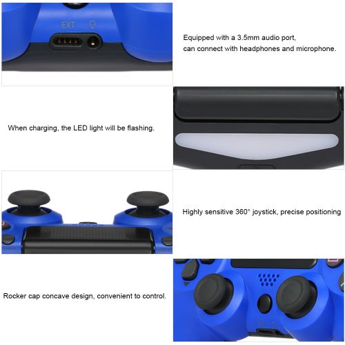 Generic Wireless Gamepad Dual Shock Joystick Game Controller With 3.5mm Audio Port for Sony PS4 Controller PlayStation 4