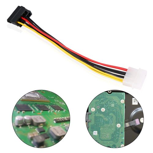  IDE Molex to 2 x 15 Pin Serial ATA SATA HDD Power Adapter Splitter Cable